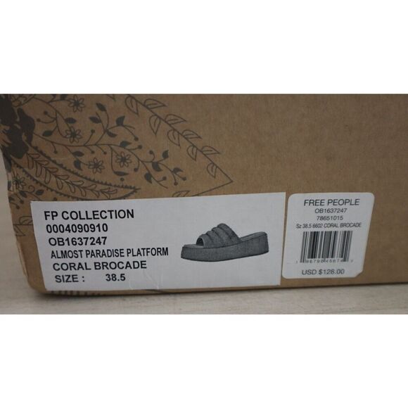 Free People Women's Sz 38.5 US 8.5 Coral Almost Paradise Platform Sandals - Picture 10 of 12